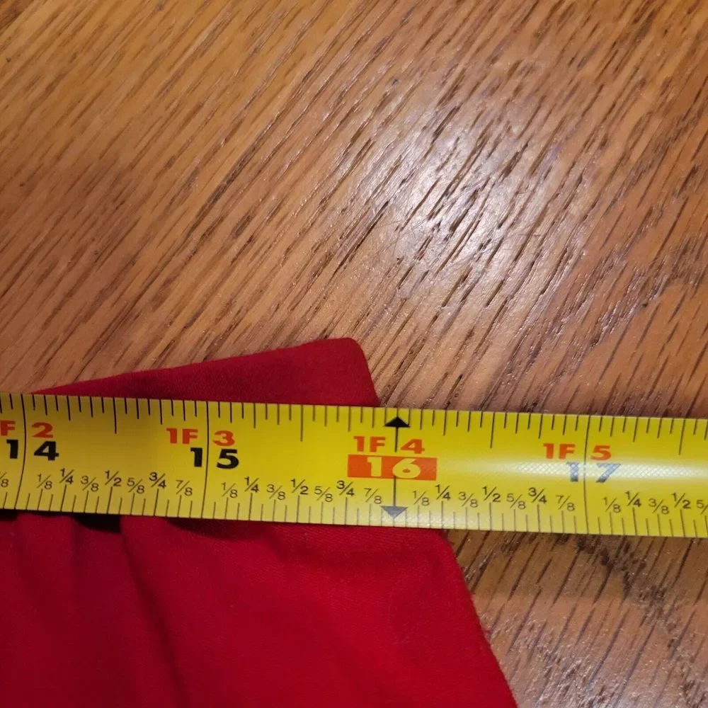 Calvin Klein Accordian Skirt Size 8 Red A-Line Midi Preppy‎ Holiday Career - Picture 8 of 13